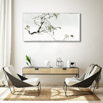 Bird on a branch Canvas print