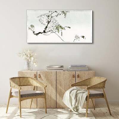 Bird on a branch Canvas print