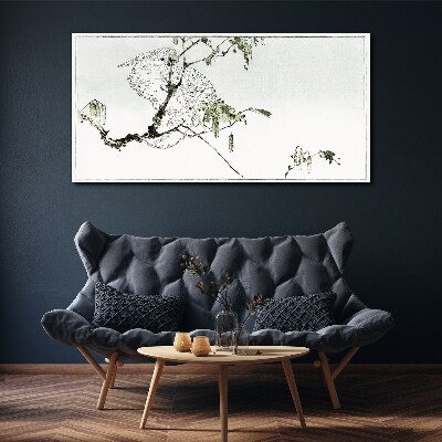 Bird on a branch Canvas print