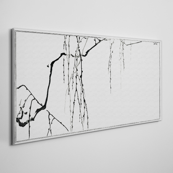 Delicate branches in monochromatic tones Canvas print