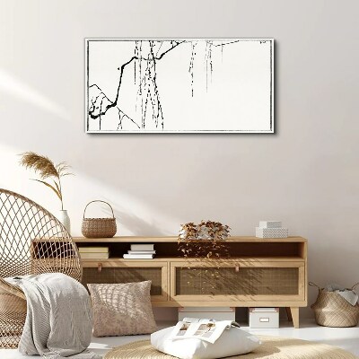 Delicate branches in monochromatic tones Canvas print