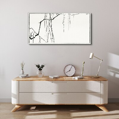 Delicate branches in monochromatic tones Canvas print