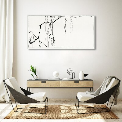 Delicate branches in monochromatic tones Canvas print