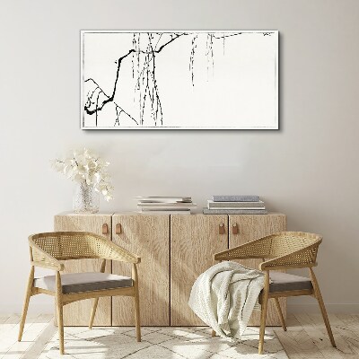 Delicate branches in monochromatic tones Canvas print