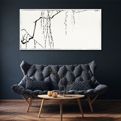 Delicate branches in monochromatic tones Canvas print