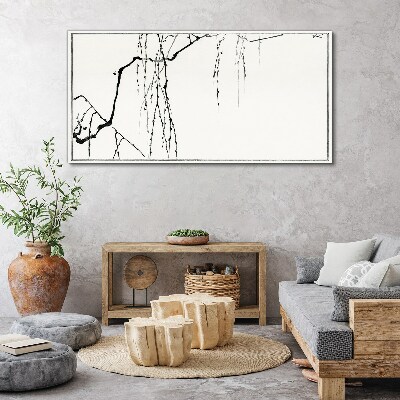 Delicate branches in monochromatic tones Canvas print