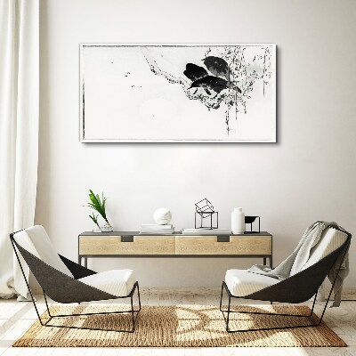 Black birds on a branch Canvas print