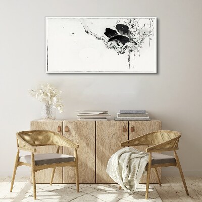 Black birds on a branch Canvas print