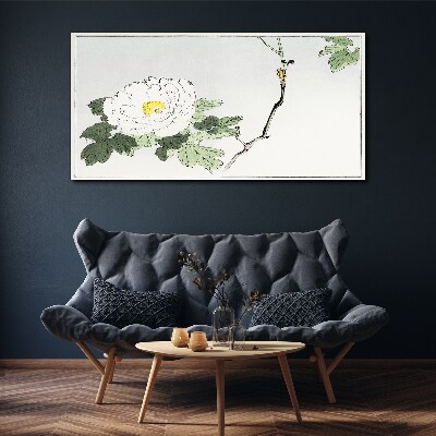 Asian branch flowers Canvas print