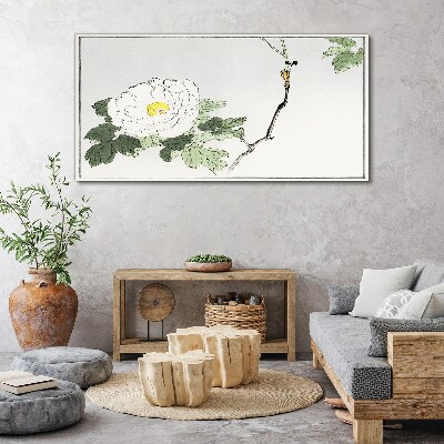Asian branch flowers Canvas print