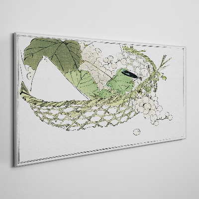 Green fruit basket Canvas print