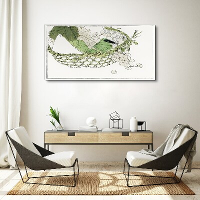 Green fruit basket Canvas print