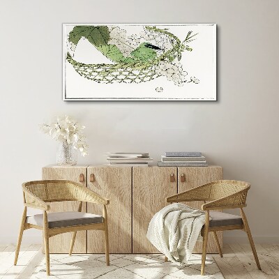 Green fruit basket Canvas print