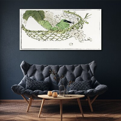 Green fruit basket Canvas print