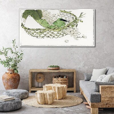 Green fruit basket Canvas print