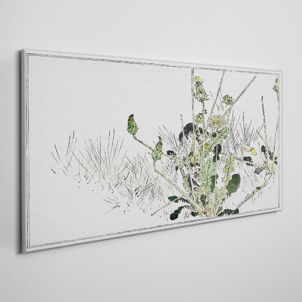 A plant landscape in delicate tones Canvas print