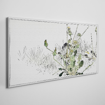 A plant landscape in delicate tones Canvas print