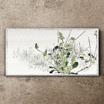 A plant landscape in delicate tones Canvas print