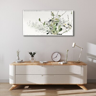 A plant landscape in delicate tones Canvas print