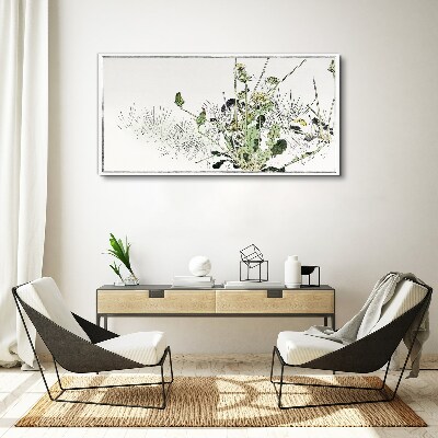 A plant landscape in delicate tones Canvas print