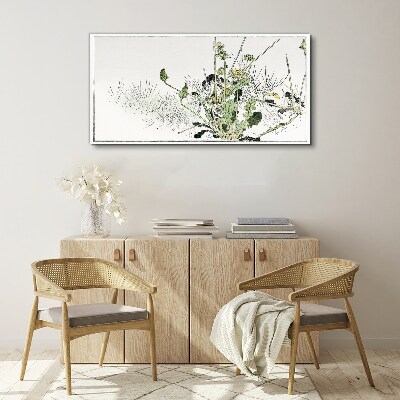 A plant landscape in delicate tones Canvas print