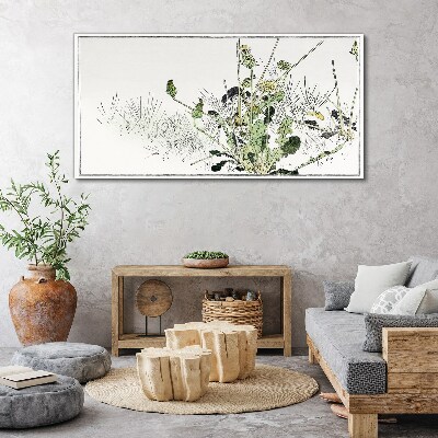 A plant landscape in delicate tones Canvas print