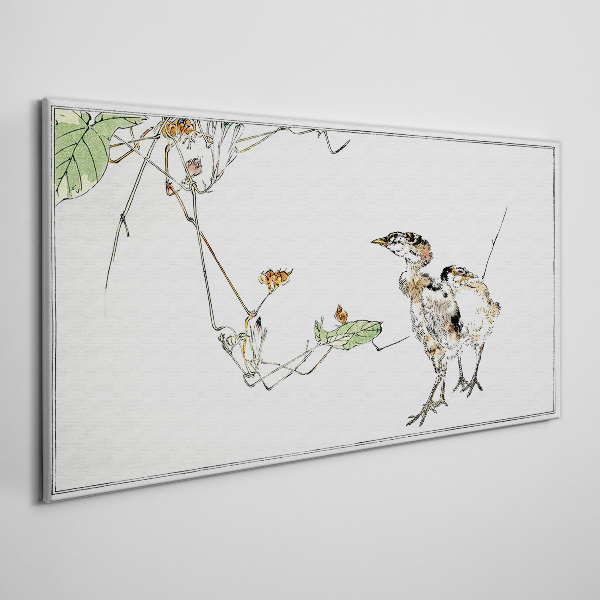 Birds among the vegetation Canvas print