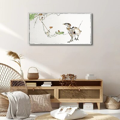 Birds among the vegetation Canvas print