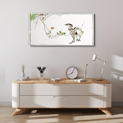 Birds among the vegetation Canvas print