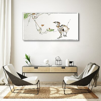 Birds among the vegetation Canvas print