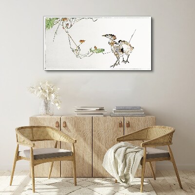 Birds among the vegetation Canvas print
