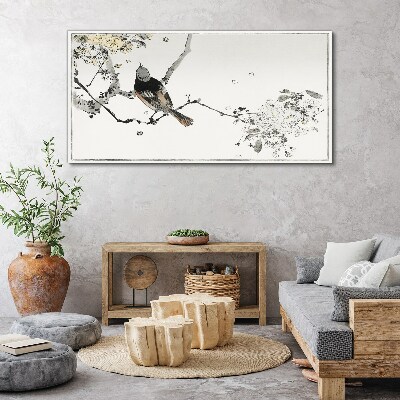 Branch pet bird Canvas print