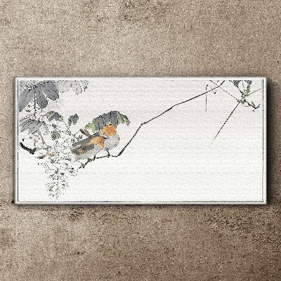 Birds on a branch Canvas print