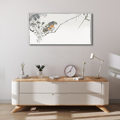 Birds on a branch Canvas print