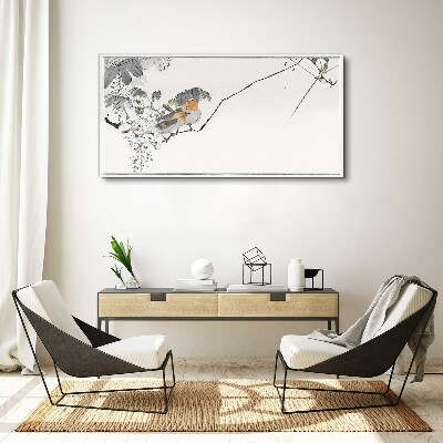 Birds on a branch Canvas print