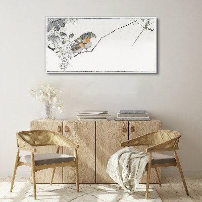 Birds on a branch Canvas print