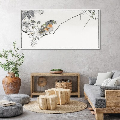 Birds on a branch Canvas print