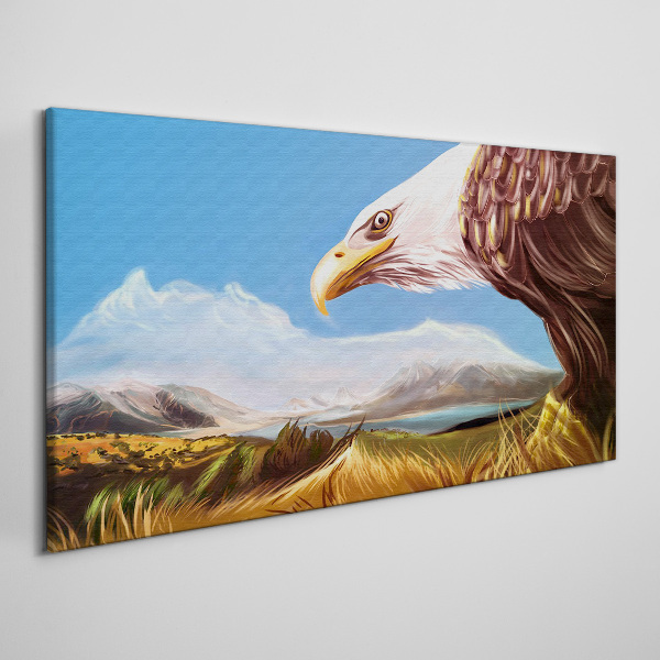 Eagle in a mountain landscape Canvas print