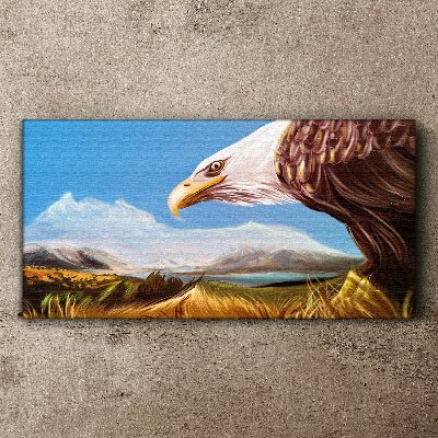 Eagle in a mountain landscape Canvas print