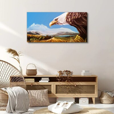 Eagle in a mountain landscape Canvas print