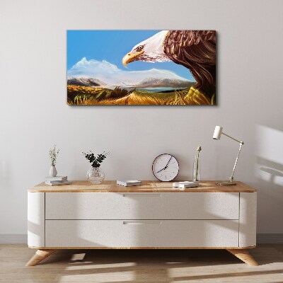 Eagle in a mountain landscape Canvas print