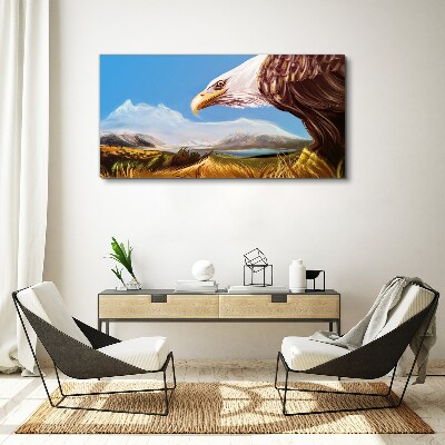 Eagle in a mountain landscape Canvas print