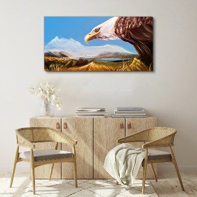 Eagle in a mountain landscape Canvas print