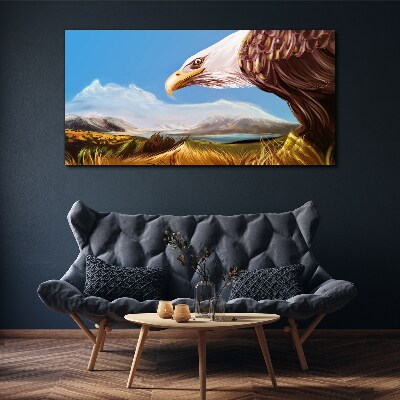 Eagle in a mountain landscape Canvas print