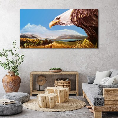 Eagle in a mountain landscape Canvas print
