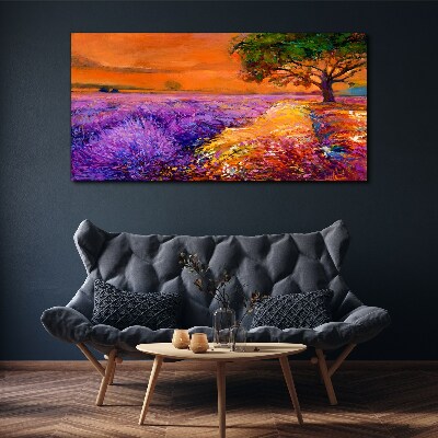 Flowers tree sky Canvas print