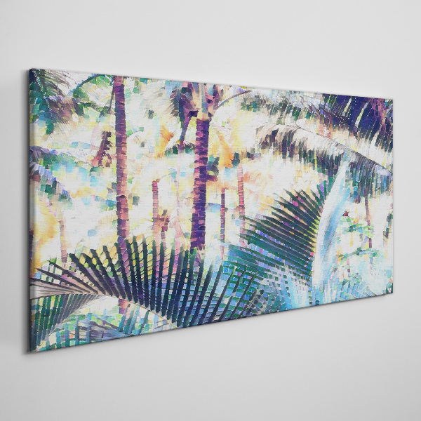Tropical landscape in pastel colors Canvas Wall art
