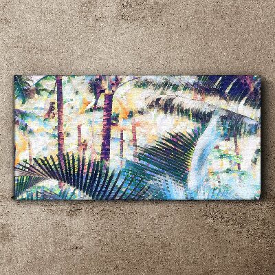Tropical landscape in pastel colors Canvas Wall art