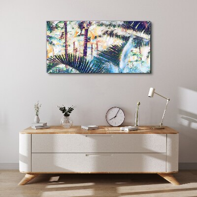 Tropical landscape in pastel colors Canvas Wall art