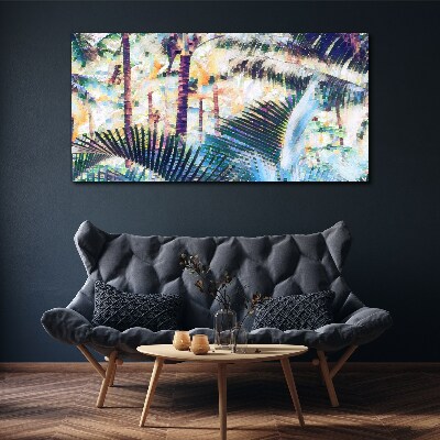 Tropical landscape in pastel colors Canvas Wall art